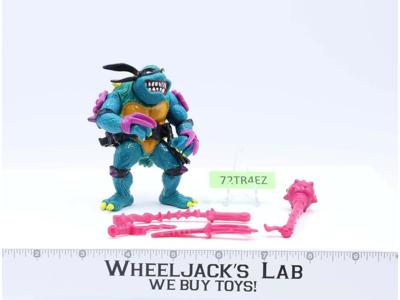 Slash 100% Complete Teenage Mutant Ninja Turtle TMNT Playmates 1990 Vintage
