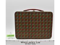 Green Red & Blue Buffalo Plaid Metal Lunchbox 1950's American Thermos Co.