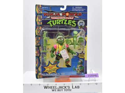 Sewer-Cyclin' Raph Teenage Mutant Ninja Turtle Ninja Power TMNT Playmates MOSC