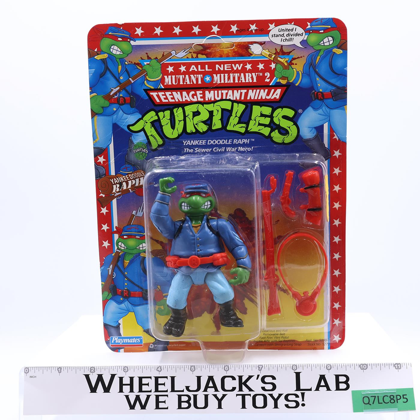 Yankee Doodle Raph Mutant Military 2 Teenage Mutant Ninja Turtles MOSC UNPUNCHED