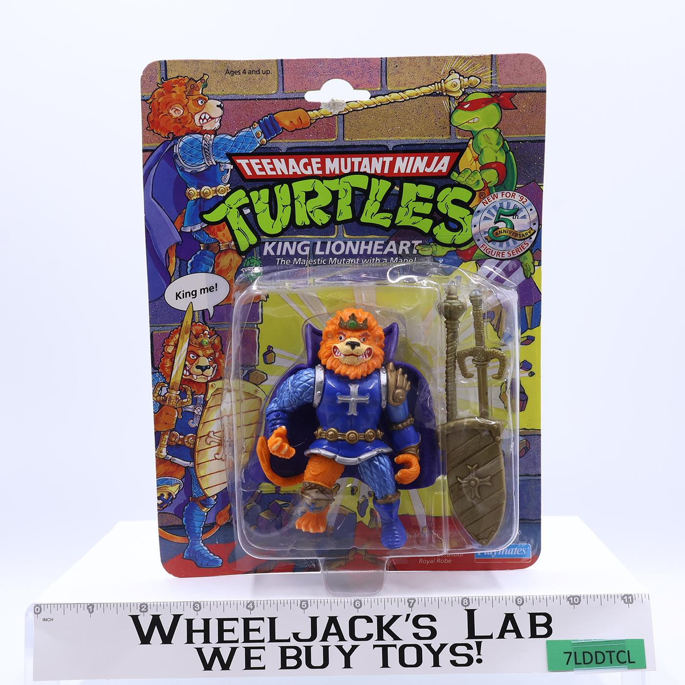 King Lionheart Teenage Mutant Ninja Turtles TMNT 1992 Playmates NEW MOSC SEALED