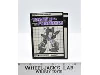 Ramjet Action Figure Robot Instruction Manual 1985 Hasbro G1 Transformers