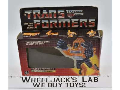 Grapple BOX ONLY 1985 Action Figure Vintage Hasbro G1 Transformers