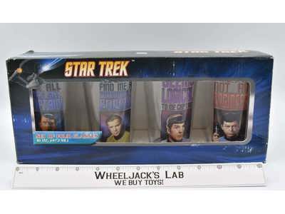 Star Trek Glasses Set of 4 2012 Vandor LLC 16oz Drinking Glasses