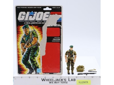 Lt. Falcon V1 100% Complete 34 Card 1987 G.I. Joe Hasbro Vintage Action Figure