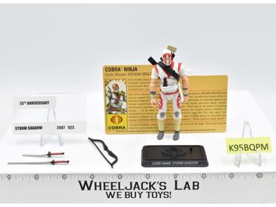 Storm Shadow V23 100% Complete 25th Anniversary G.I. Joe 2008 Hasbro Figure