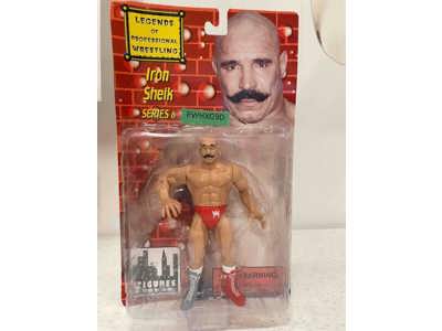 Iron Sheik Series 6 NEW MOSC 2000 Legends of Pro Wrestling Figures Toy Co.