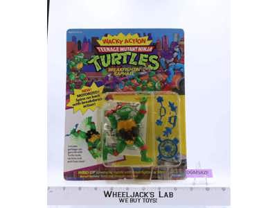 Breakfightin' Raphael Wacky Action TMNT 1990 Playmates NEW MOSC SEALED