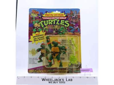 Rock N Roll Michaelangelo Wacky Action TMNT 1990 Playmates NEW MOSC SEALED