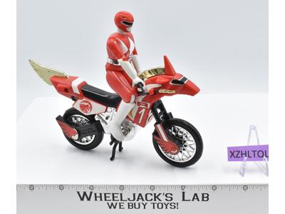 Red Thunder Bike W/Ranger Power Rangers 1994 Bandai Action Figure Vehicle