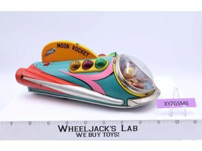 Moon Rocket Tin Friction Powered 1960's Japan Toy