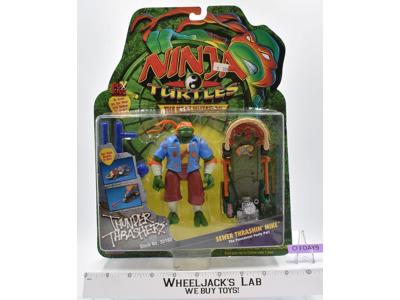 Sewer Thrashin' Mike Teenage Mutant Ninja Turtle TMNT 1997 Playmates NEW MOSC