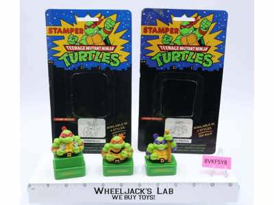 Lot of 3 Stampers W/ Inkpad Teenage Mutant Ninja Turtles TMNT 1990's Noteworthy