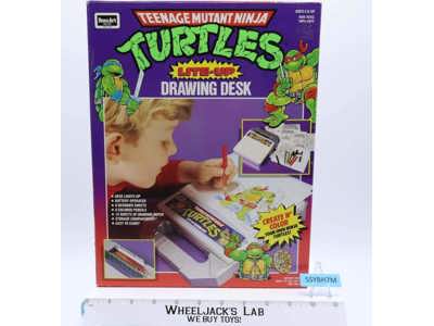 Lite-Up Drawing Desk Teenage Mutant Ninja Turtle Wallet 1990 RoseArt NEW MIB
