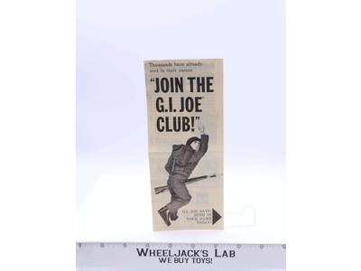 Join The G.I. Joe Club Membership Insert Original Vintage