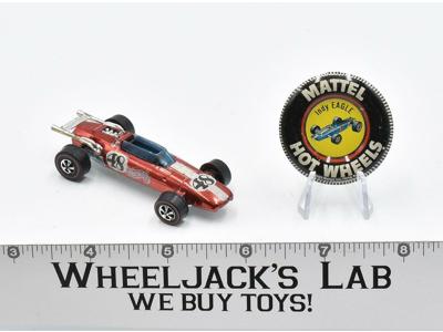 Indy Eagle Red With Button Hot Wheels 1969 Redline Mattel Vintage RL