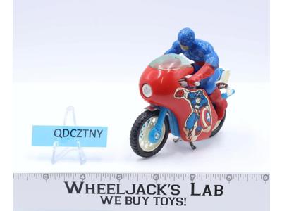 Captain America Marvel Comics 1984 Buddy L Action Figure & Motorcycle Vehicle