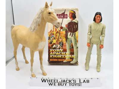 Geronimo Apache & Thunderbolt 12" Marx Action Figure Vintage 1967