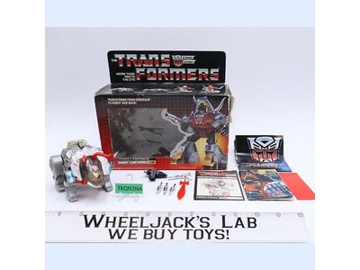 Slag W/BOX 100% Complete 1985 Vintage G1 Transformers Hasbro Action Figure