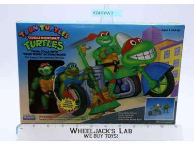 Toon Cycle W/ Toon Raph 100% Complete TMNT 1992 Playmates Action Figure Vehicle