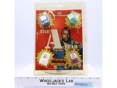 Stampos Rubber Stamps W/ Posters The A-Team 1983 Pepperwood Vintage NEW MIP
