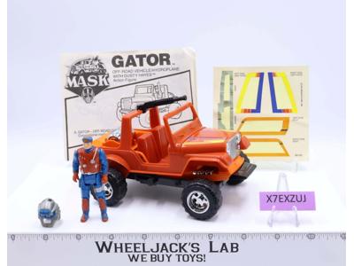 Gator W/ Hayes 100% Complete 1985 MASK M.A.S.K. Kenner Action Figure