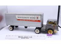 Montgomery Ward Pressed Steel Semi + Trailer 1950's Structo Vintage Toy Truck