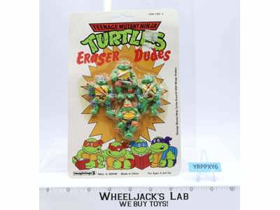 TMNT Eraser Dudes Teenage Mutant Ninja Turtles 1989 Mirage Studios NEW MOSC
