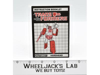 Hardhead Action Figure Vintage Instruction Manual Booklet 1986 G1 Transformers