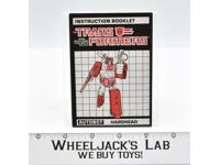 Hardhead Action Figure Vintage Instruction Manual Booklet 1986 G1 Transformers