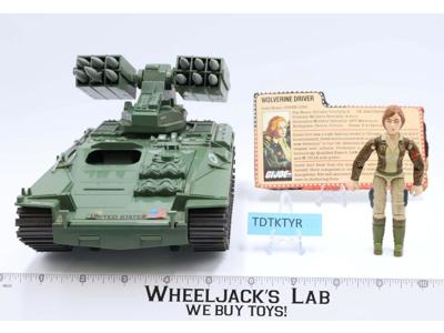 Wolverine W/Cover Girl Complete GI Joe 1983 Hasbro Vintage Action Figure Vehicle