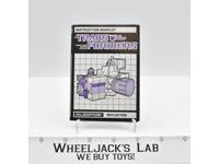 Reflector Action Figure Instruction Manual Booklet 1985 Hasbro G1 Transformers