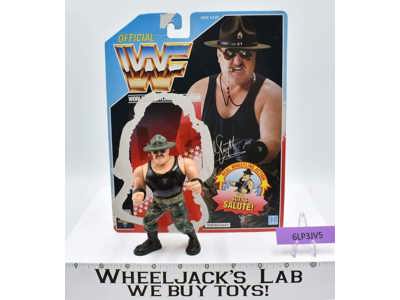 Sgt. Slaughter W/CARDBACK 1992 WWF Wrestling Hasbro Action Figures