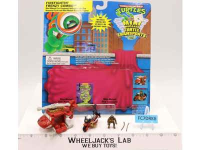 Mini Mutant Firefightin' Frenzy Combo 100% Complete TMNT 1994 Playmates Figure