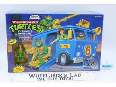 Channel 6 News Van 100% Complete Teenage Mutant Ninja Turtle TMNT 1992 Playmates