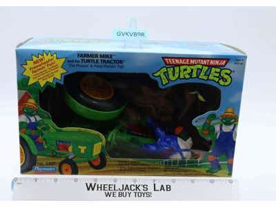 Farmer Mike W/ Turtle Tractor 100% Complete TMNT 1993 Playmates Figure Vehicle