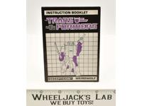 Weirdwolf Action Figure Instruction Booklet Manual 1987 G1 Transformers