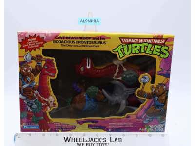 Cave Beast Bebop W/ Bodacious Brontosaurus 00% Complete TMNT 1992 Playmates