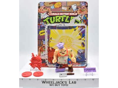 Pizza Face W/Cardback 100% Complete TMNT 1990 Playmates Action Figure