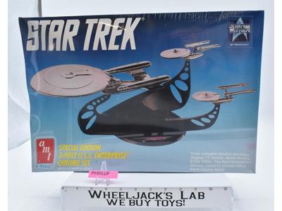 AMT#6005 1/2500 Scale Star Trek 3 Piece Chrome U.S.S. Enterprise Snap Model Kit