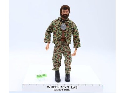 Land Adventurer Flocked Brown Hair & Beard 12" GI Joe 1970 Hasbro Vintage Figure