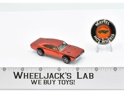 Custom Dodge Charger Red/Orang 1969 Redline Hot Wheels Mattel Vintage Redline RL