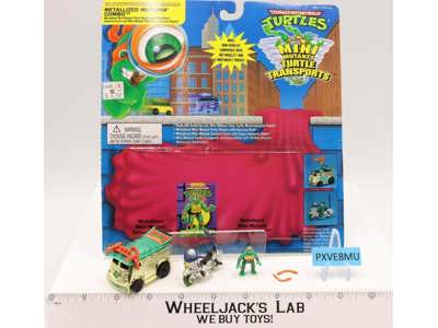 Mini Mutant Metallized Motorin' Combo 100% Complete TMNT 1994 Playmates Figure