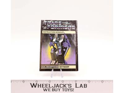 Skywarp Action Figure Instruction Manual Booklet 1984 G1 Transformers