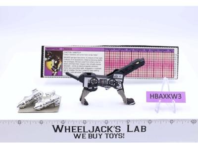 Ravage Cassette SILVER 100% Complete NEAR MINT 1985 G1 Transformers Figure
