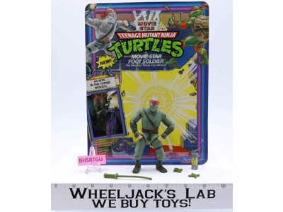 Movie Star Foot Soldier W/Card TMNT 1992 Playmates Action Figure