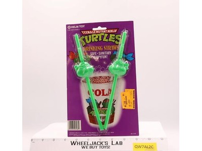 Drinking Straws Teenage Mutant Ninja Turtles 1988 Helm Toy NEW SEALED