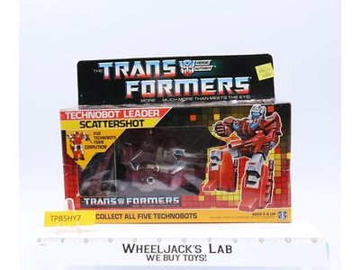 Scattershot 100% Complete W/BOX & INSERT 1987 Vintage G1 Transformers Figure