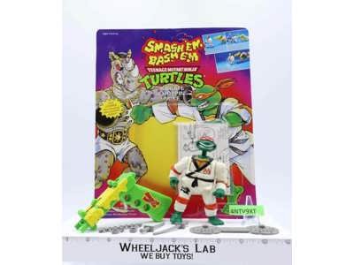 Karate Choppin' Mike W/Card TMNT 1992 Playmates Vintage Action Figure