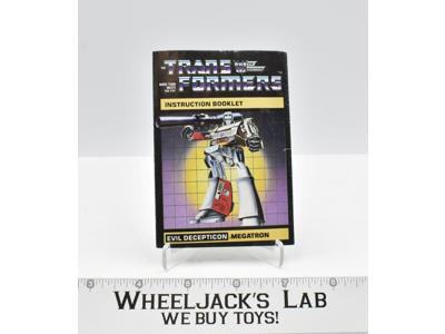 Megatron Action Figure Vintage Instruction Manual 1984 Hasbro G1 Transformers